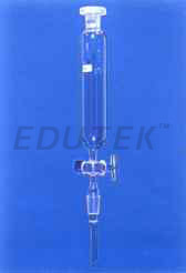 DROPPING FUNNEL, CYLINDRICAL WITH SOCKET & GLASS STOPCOCK, STEM WITH CONE